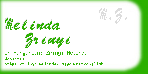 melinda zrinyi business card